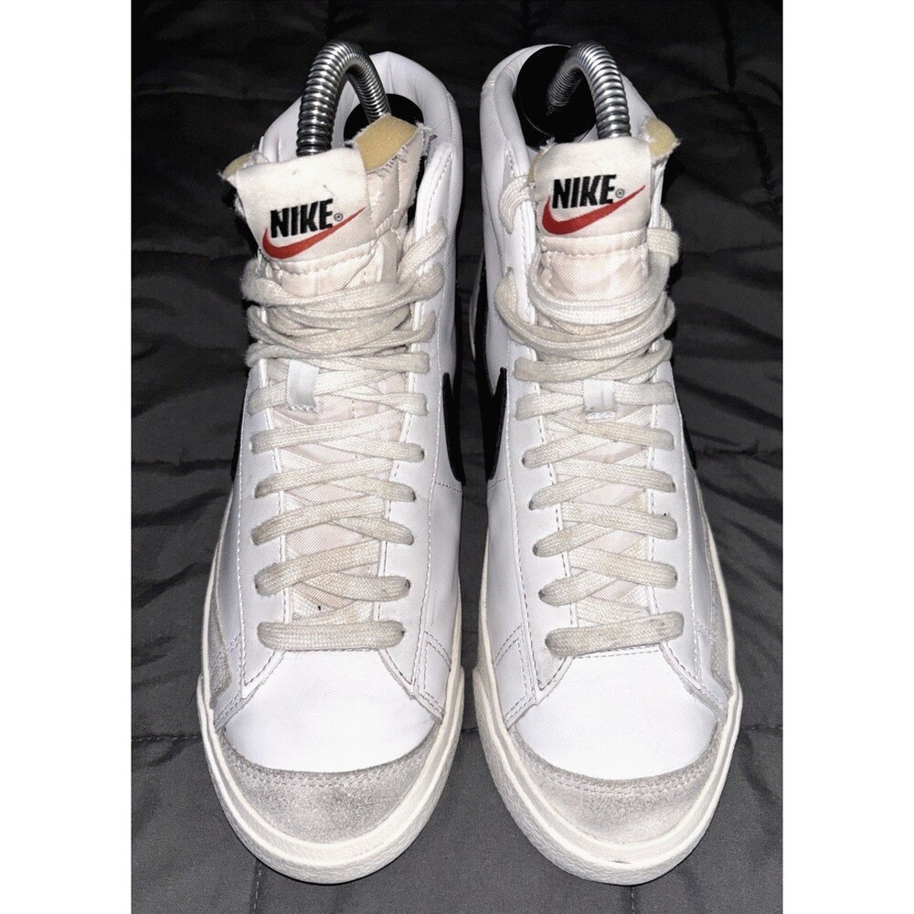 Nike Blazer Mid 77 Vintage Men's Sneakers White/Black, Size 9 CZ1055-100 - Picture 2 of 5